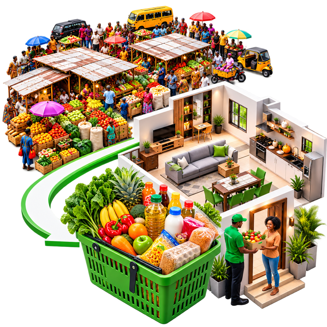 Family spending time together at home